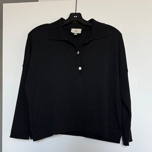 Tuckernuck Black 3/4 Length Sleeve Sweater